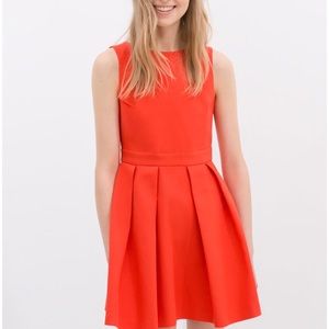 Zara open back red dress